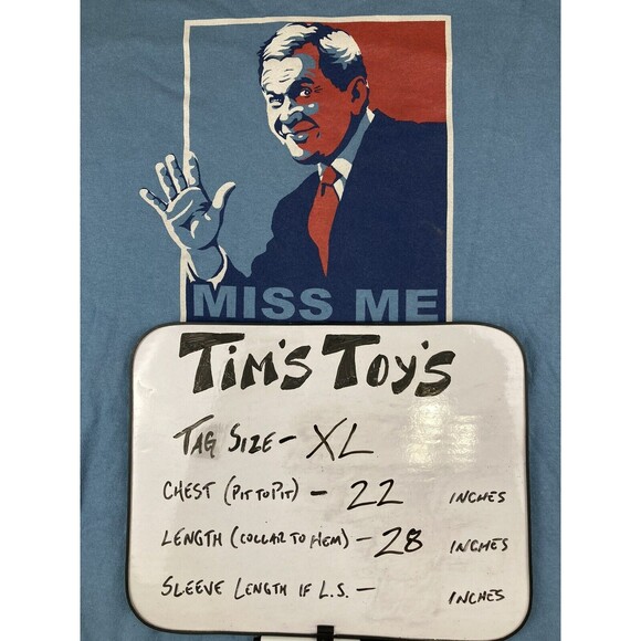 VTG George H W Bush 41st POTUS Miss Me Yet? T-Shirt Mens Size XL Political - Picture 7 of 7
